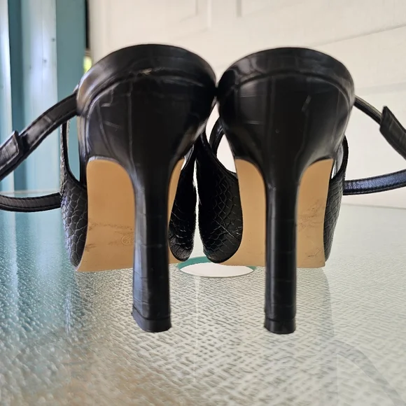 Womens Closed Toe Ankle Strap Heels Pointed Toe Pumps Shoes Slingback High Heel - Picture 5 of 8